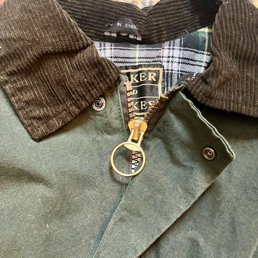 Vintage Green Waxed Cotton Outdoor Wear - Coat Jacket Size-S Made In England - Picture 3 of 6